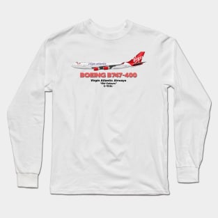 Boeing B747-400 - Virgin Atlantic Airways "Old Colours" Long Sleeve T-Shirt